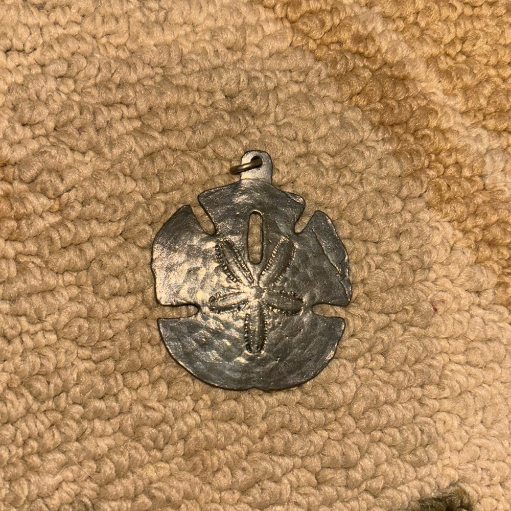 Metzke Brand Pewter Sand dollar pendant